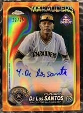 2024 Topps Pro Debut Chrome Autographs Yordany De Los Santos #PDC-135 card