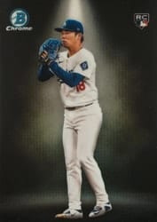 2024 Bowman Chrome Bowman Spotlights Yoshinobu Yamamoto #BS-1 card