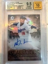 2024 Bowman Chrome Gladiators of the Diamond Autographs Yoshinobu Yamamoto #GDA-YY card