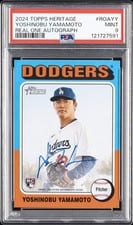 2024 Topps Heritage Real One Autograph Yoshinobu Yamamoto #ROAYY card