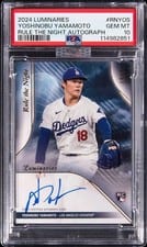 2024 Topps Luminaries Rule the Night Autographs Yoshinobu Yamamoto #RN-YOS