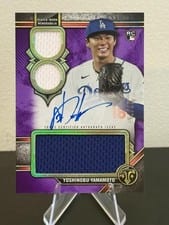 2024 Topps Triple Threads Rookie Autographed Relics Yoshinobu Yamamoto #RAR-YY card