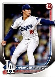 2025 Bowman Base Set Yoshinobu Yamamoto #18 card