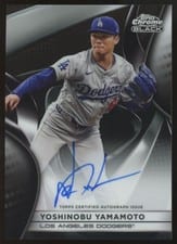 2025 Topps Chrome Black Autographs Yoshinobu Yamamoto #CBA-YY card