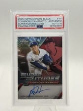 2025 Topps Chrome Black Super Futures Autographs Yoshinobu Yamamoto #FSA-YY card