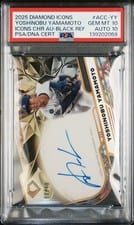 2025 Topps Diamond Icons Icons Chrome Autographs Yoshinobu Yamamoto #ACC-YY card