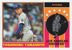 2025 Topps Heritage 1976 Player Icons Yoshinobu Yamamoto #76PI-18 card