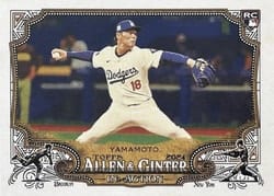 2024 Topps Allen & Ginter In Action Variations Yoshinobu Yamamoto (Los Angeles Dodgers) #IA-42 card