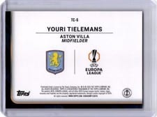 2025-26 Topps UEFA Club Competitions Trophy Chasers Youri Tielemans #TC-6 card