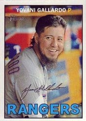 2016 Topps Heritage Base Set Yovani Gallardo #158 card
