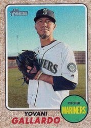 2017 Topps Heritage Base Set Yovani Gallardo #510 card