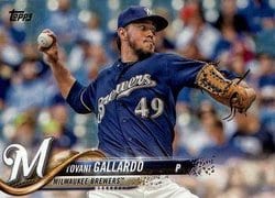 2018 Topps Base Set Yovani Gallardo #458 card