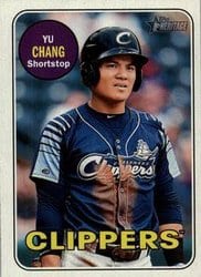 2018 Topps Heritage Minor League Base Set Yu Chang #110 card