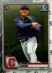 2020 Bowman Chrome Base Set Yu Chang #49 card