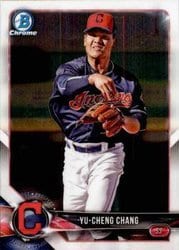 2018 Bowman Chrome Prospects Yu-Cheng Chang #BCP128 card