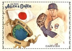 2018 Topps Allen & Ginter World Talent Yu Darvish #WT-25 card