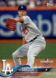 2018 Topps Opening Day Base Set Yu Darvish #168 card