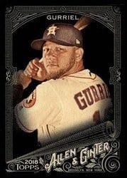 2018 Topps Allen & Ginter X Base Set Yuli Gurriel #81 card