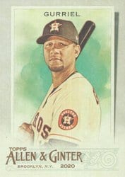 2020 Topps Allen & Ginter Base Set Yuli Gurriel #190 card