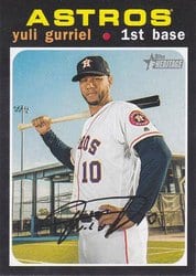 2020 Topps Heritage Base Set Yuli Gurriel #17 card