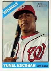 2015 Topps Heritage Base Set Yunel Escobar #566 card