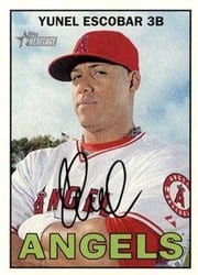 2016 Topps Heritage Base Set Yunel Escobar #306 card