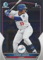 2023 Bowman Chrome Prospects Yunior Garcia #BCP-142 card
