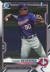 2021 Bowman Chrome Prospects Yunior Severino #BCP-140 card