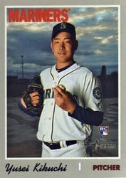 2019 Topps Heritage Base Set Yusei Kikuchi #526 card