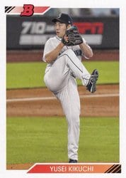 2020 Bowman Heritage Base Set Yusei Kikuchi #80 card