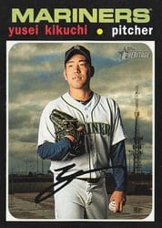 2020 Topps Heritage Base Set Yusei Kikuchi #408 card