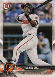 2018 Bowman Draft Base Set Yusniel Diaz #BD-7 card