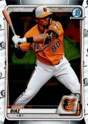 2020 Bowman Chrome Prospects Yusniel Diaz #BCP-170 card