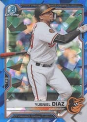2021 Bowman Sapphire Edition Base Set Yusniel Diaz #BCP-76 card