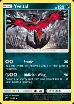 Shining Legends Yveltal #54 card