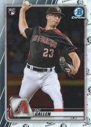 2020 Bowman Chrome Base Set Zac Gallen #81 card