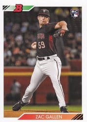 2020 Bowman Heritage Base Set Zac Gallen #75 card