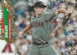 2020 Topps Holiday Base Set Zac Gallen #HW31 card