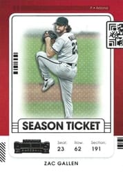 2021 Panini Contenders Base Set Zac Gallen #98 card