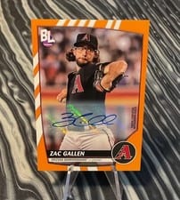 2023 Topps Big League Electric Orange Autographs Zac Gallen #161 card