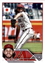 2023 Topps Japan Edition Base Set Zac Gallen #156 card