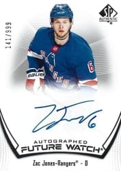 2021-22 SP Authentic Base Set Zac Jones #128 card