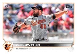 2022 Topps Base Set Zac Lowther #133 card