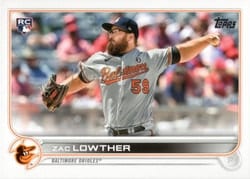 2022 Topps Base Set Zac Lowther #133 card