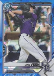 2021 Bowman Sapphire Edition Base Set Zac Veen #BCP-3 card