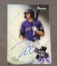 2021 Bowman Sterling Prospect Autographs Zac Veen #BSPA-ZV card