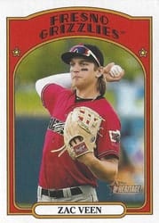 2021 Topps Heritage Minor League Base Set Zac Veen #74 card