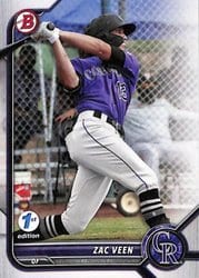 2022 Bowman 1st Edition Base Set Zac Veen #BPPF-13 card