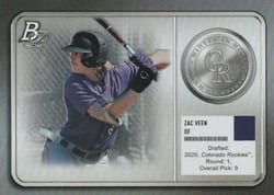 2022 Bowman Platinum Minted in Merit Zac Veen #MM-3 card