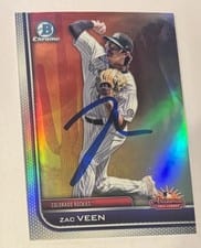2023 Bowman Chrome 2022 AFL Fall Stars Autographs Zac Veen #AFLS-5 card